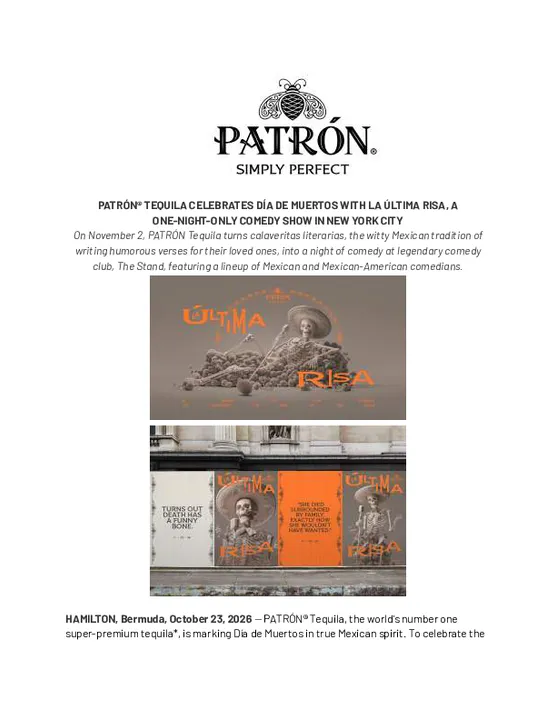 PATRÓN® TEQUILA CELEBRATES DÍA DE MUERTOS WITH LA ÚLTIMA RISA, A ONE-NIGHT-ONLY COMEDY SHOW IN NEW YORK CITY.pdf